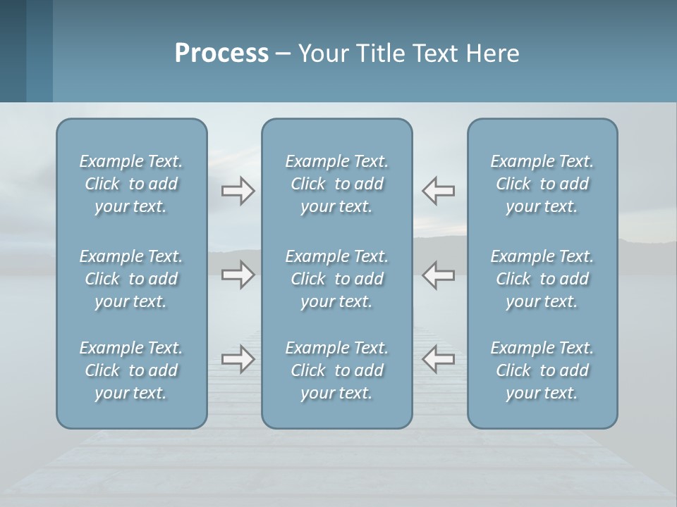 A Wooden Dock In The Middle Of A Body Of Water PowerPoint Template