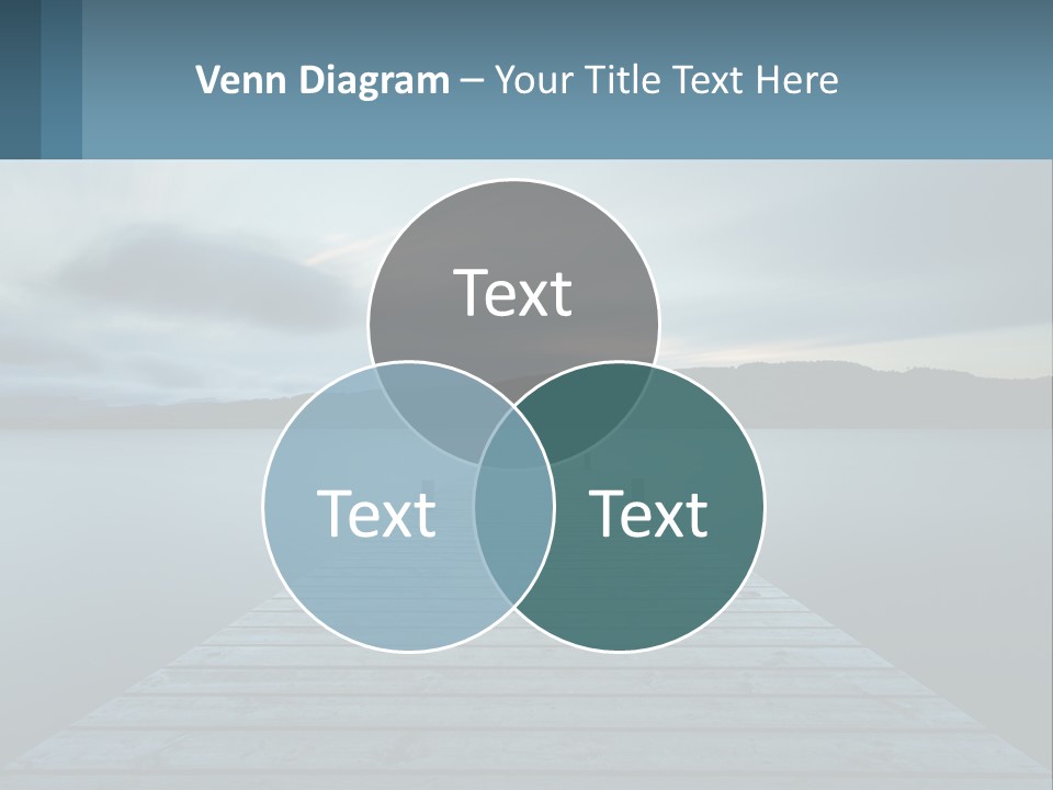 A Wooden Dock In The Middle Of A Body Of Water PowerPoint Template