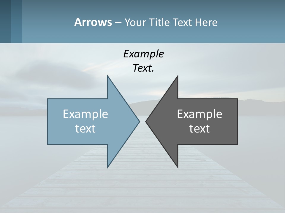 A Wooden Dock In The Middle Of A Body Of Water PowerPoint Template