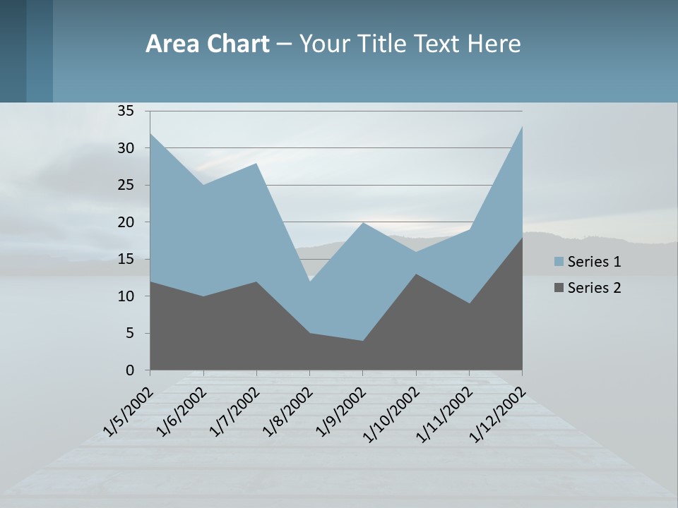 A Wooden Dock In The Middle Of A Body Of Water PowerPoint Template