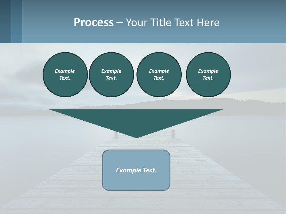 A Wooden Dock In The Middle Of A Body Of Water PowerPoint Template