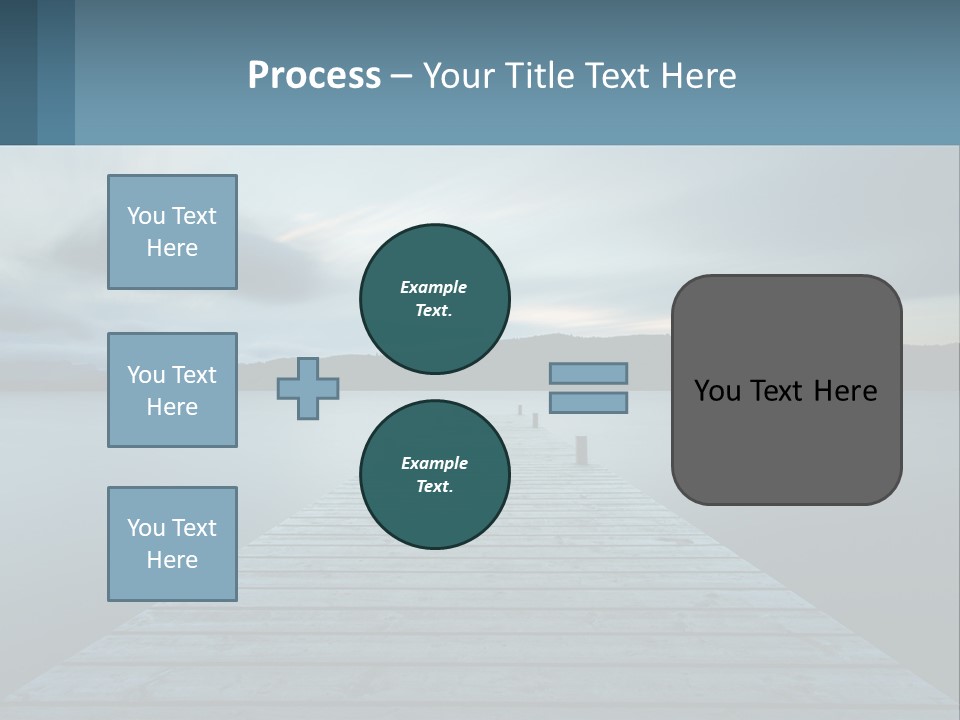 A Wooden Dock In The Middle Of A Body Of Water PowerPoint Template
