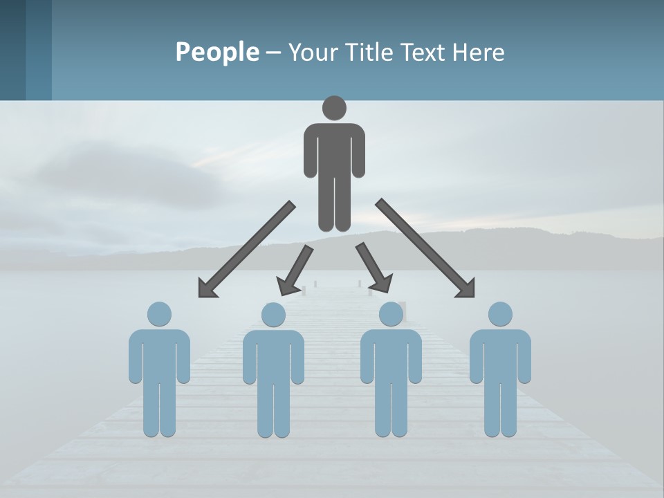 A Wooden Dock In The Middle Of A Body Of Water PowerPoint Template