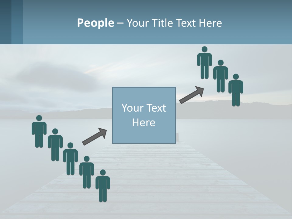 A Wooden Dock In The Middle Of A Body Of Water PowerPoint Template