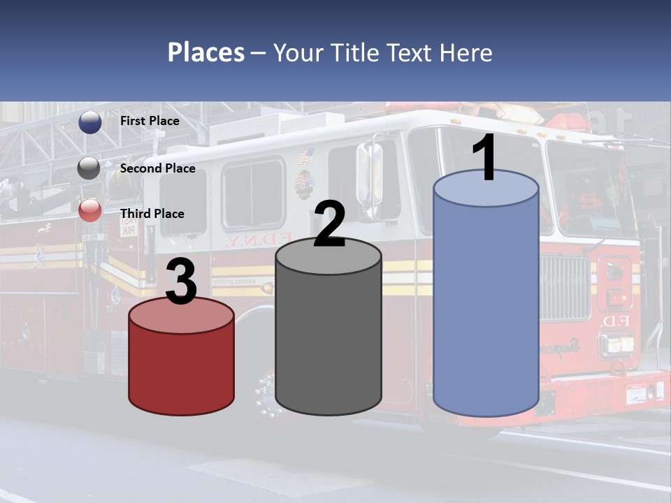 A Fire Truck Is Parked On The Side Of The Road PowerPoint Template