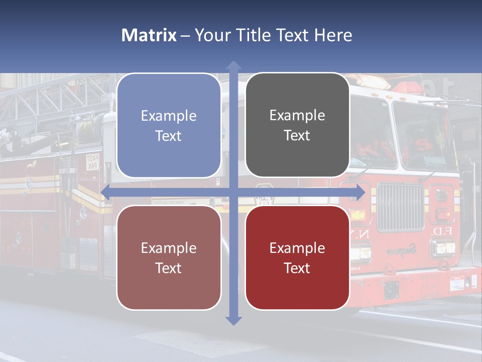 A Fire Truck Is Parked On The Side Of The Road PowerPoint Template