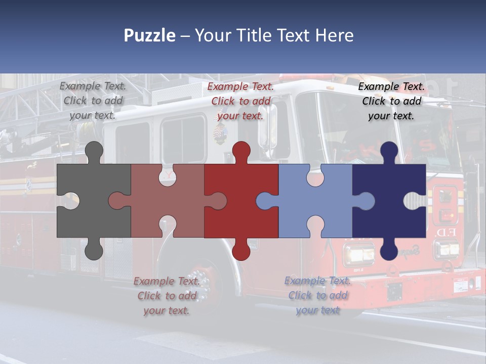 A Fire Truck Is Parked On The Side Of The Road PowerPoint Template