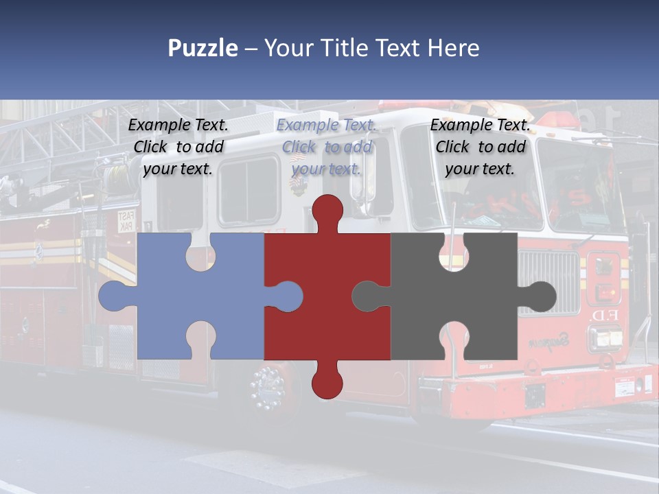 A Fire Truck Is Parked On The Side Of The Road PowerPoint Template