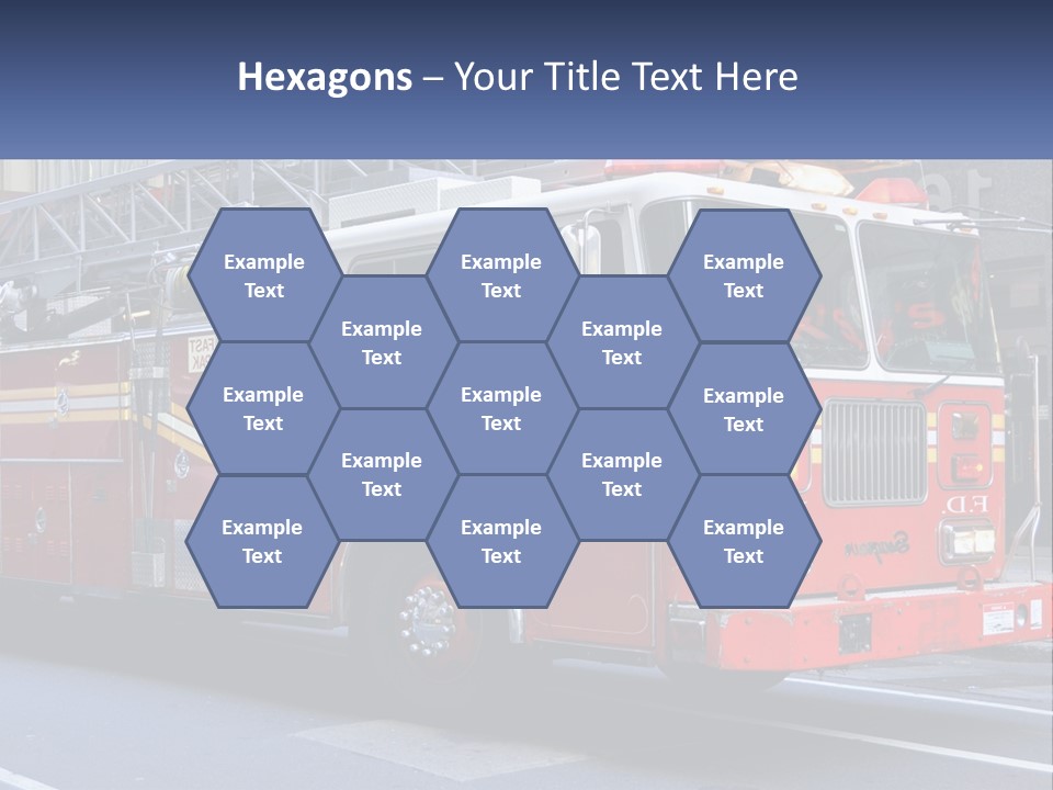 A Fire Truck Is Parked On The Side Of The Road PowerPoint Template