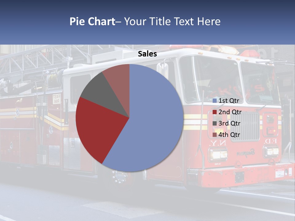 A Fire Truck Is Parked On The Side Of The Road PowerPoint Template
