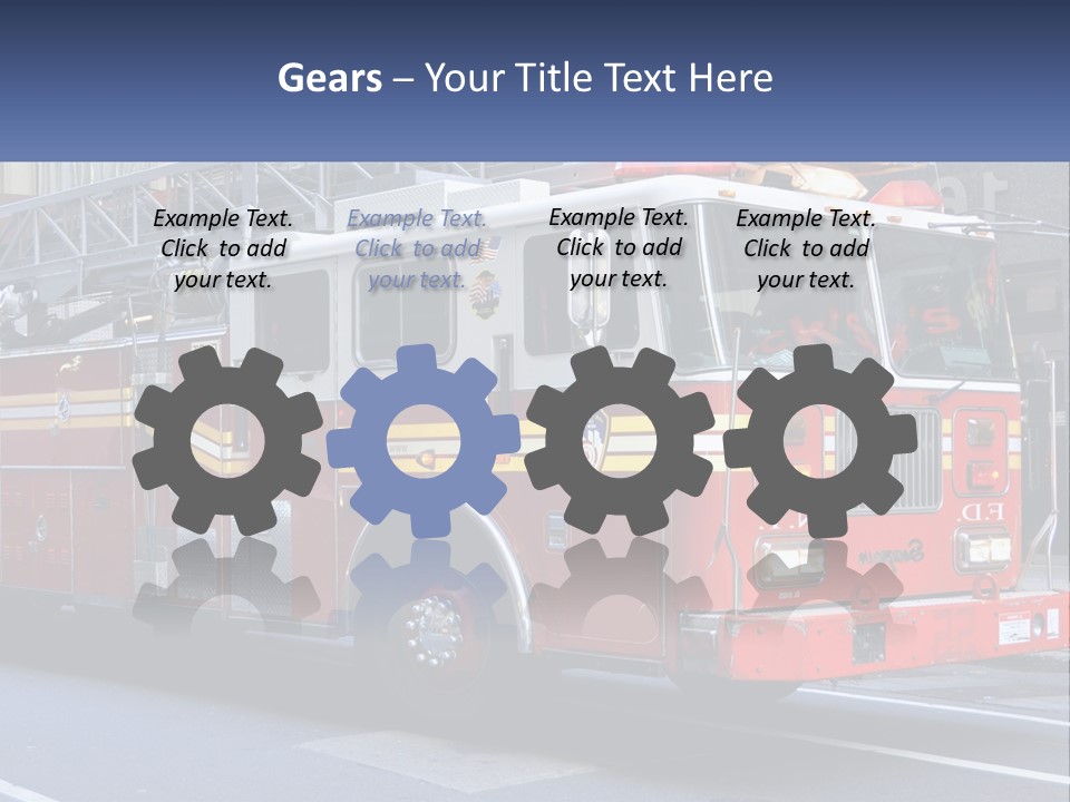 A Fire Truck Is Parked On The Side Of The Road PowerPoint Template