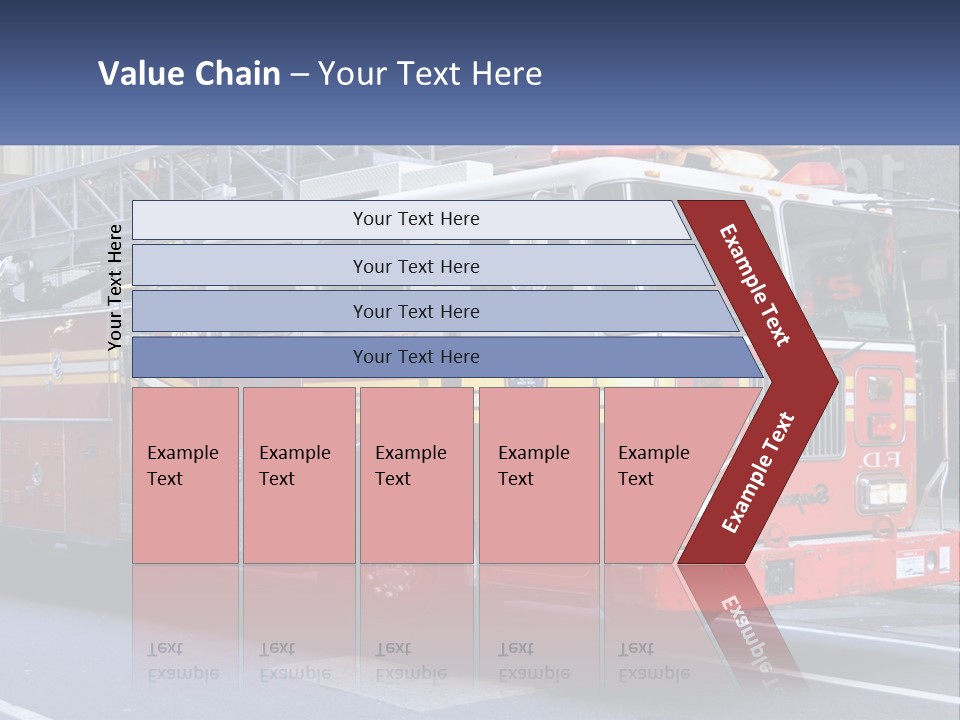 A Fire Truck Is Parked On The Side Of The Road PowerPoint Template