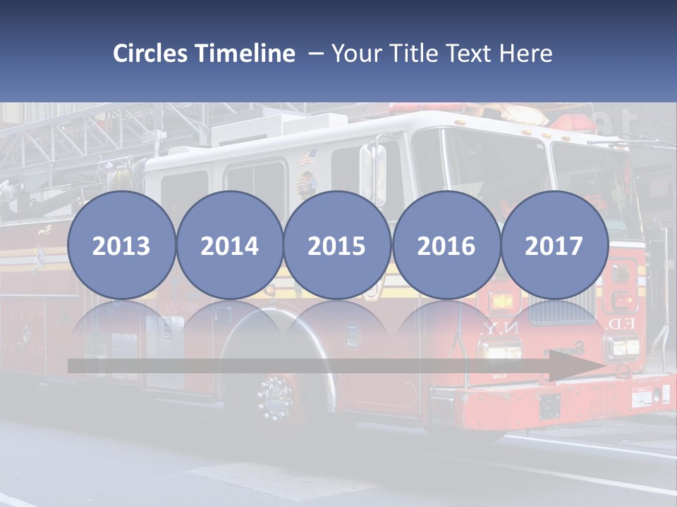 A Fire Truck Is Parked On The Side Of The Road PowerPoint Template