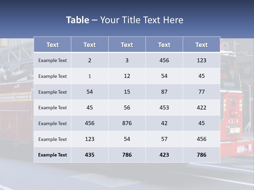 A Fire Truck Is Parked On The Side Of The Road PowerPoint Template