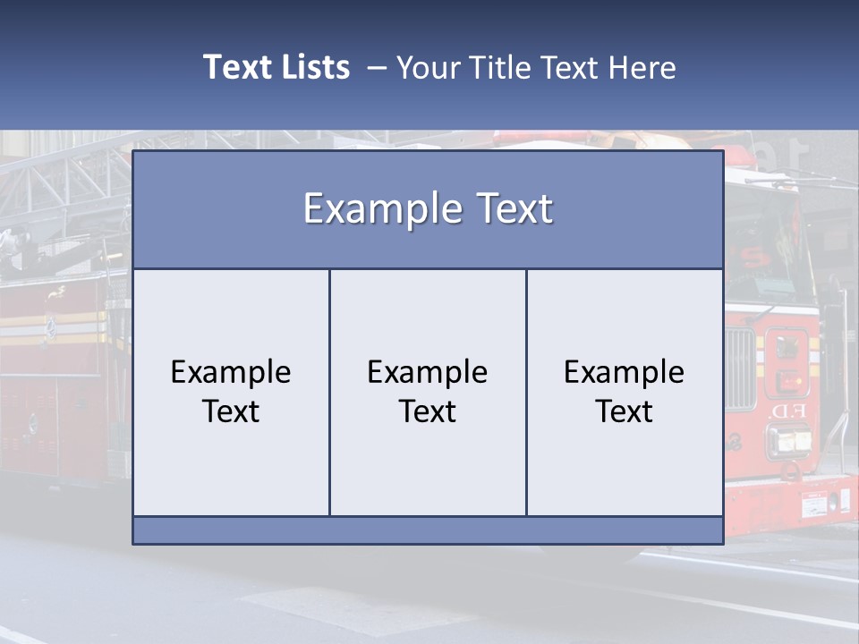 A Fire Truck Is Parked On The Side Of The Road PowerPoint Template