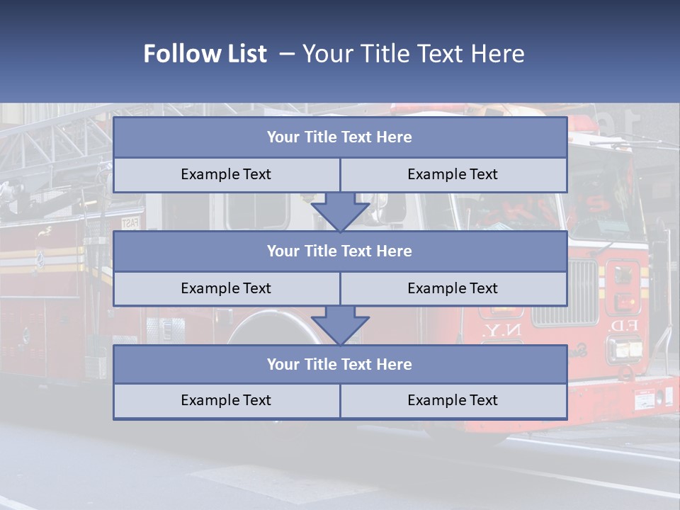 A Fire Truck Is Parked On The Side Of The Road PowerPoint Template