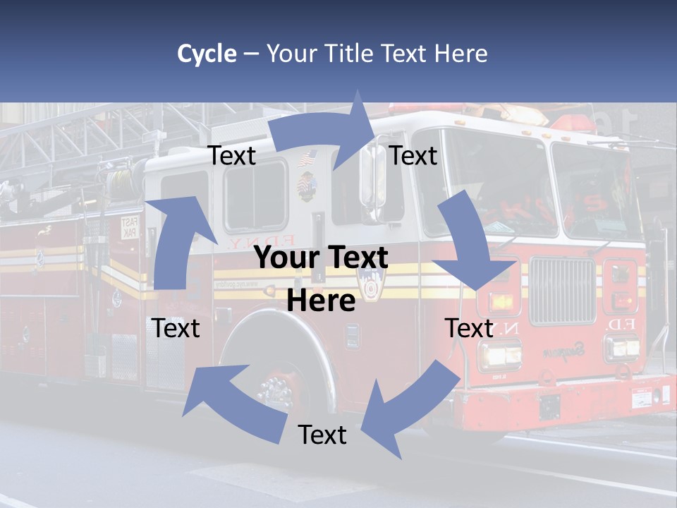 A Fire Truck Is Parked On The Side Of The Road PowerPoint Template