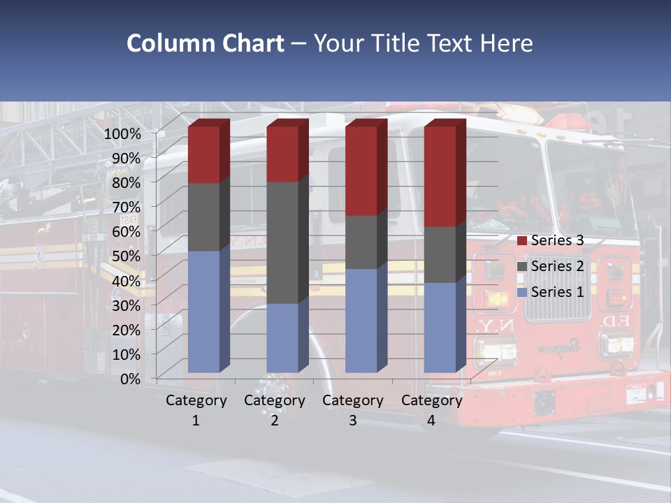 A Fire Truck Is Parked On The Side Of The Road PowerPoint Template