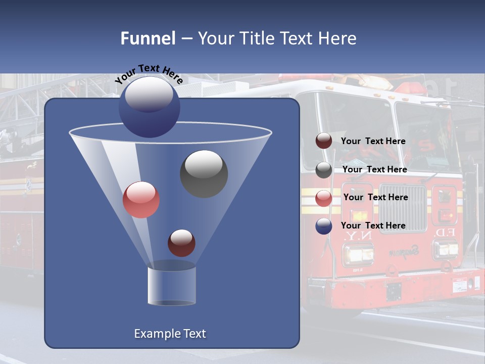 A Fire Truck Is Parked On The Side Of The Road PowerPoint Template