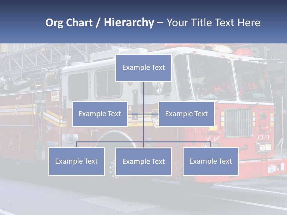 A Fire Truck Is Parked On The Side Of The Road PowerPoint Template