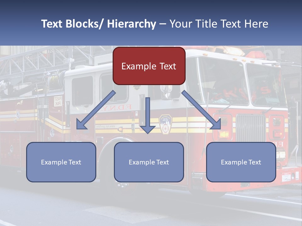 A Fire Truck Is Parked On The Side Of The Road PowerPoint Template