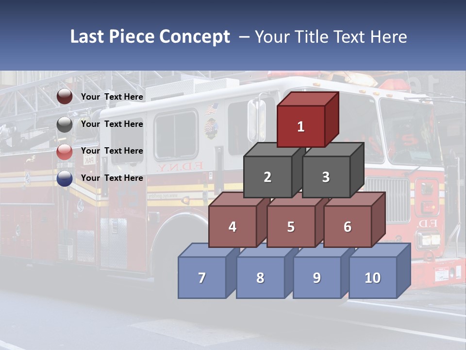 A Fire Truck Is Parked On The Side Of The Road PowerPoint Template
