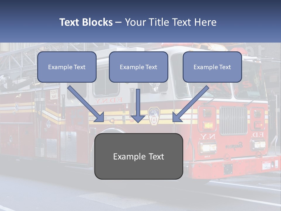 A Fire Truck Is Parked On The Side Of The Road PowerPoint Template