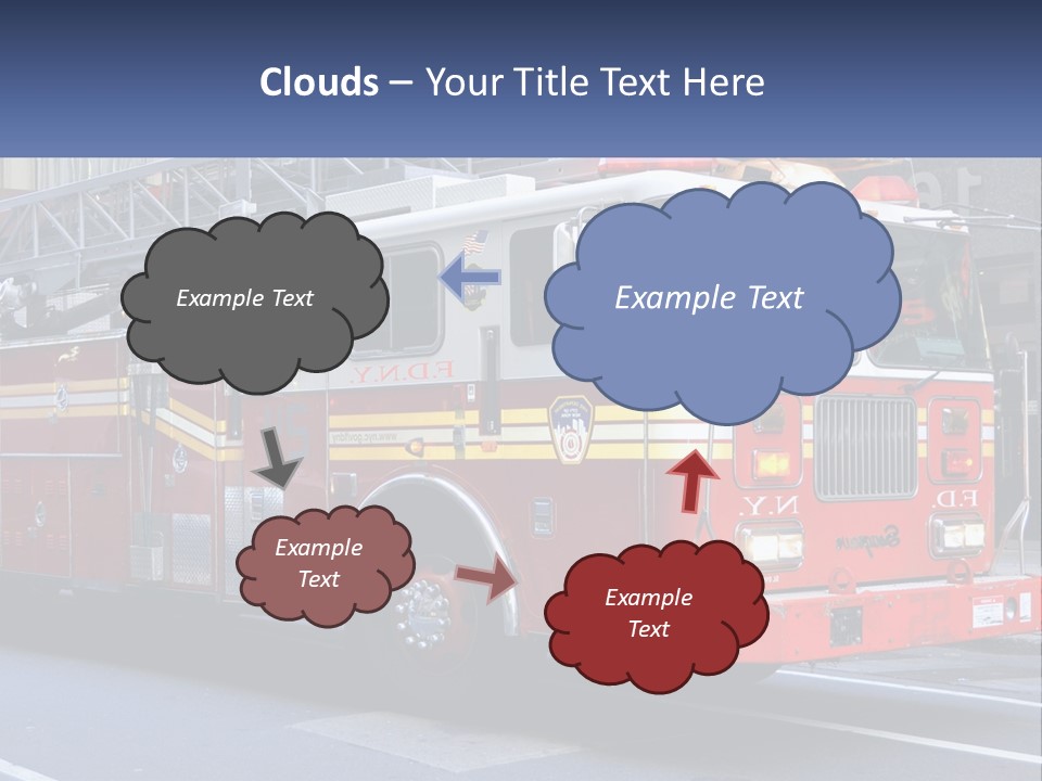 A Fire Truck Is Parked On The Side Of The Road PowerPoint Template