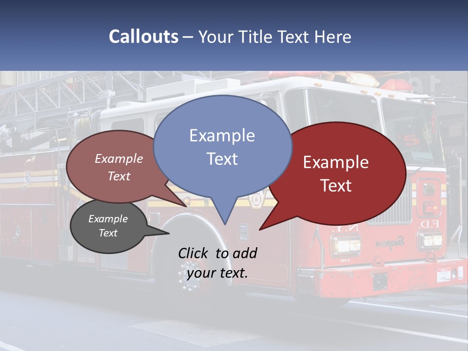 A Fire Truck Is Parked On The Side Of The Road PowerPoint Template