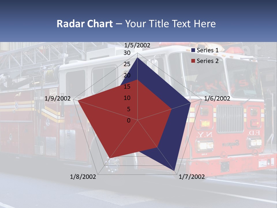A Fire Truck Is Parked On The Side Of The Road PowerPoint Template