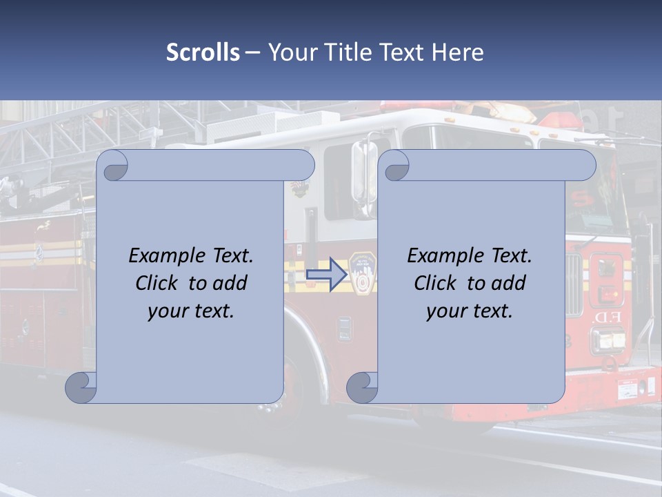 A Fire Truck Is Parked On The Side Of The Road PowerPoint Template