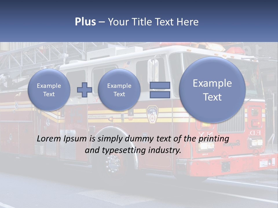 A Fire Truck Is Parked On The Side Of The Road PowerPoint Template