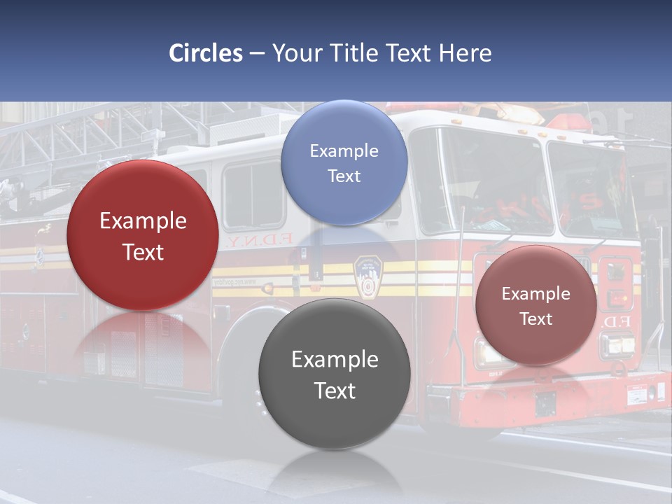 A Fire Truck Is Parked On The Side Of The Road PowerPoint Template