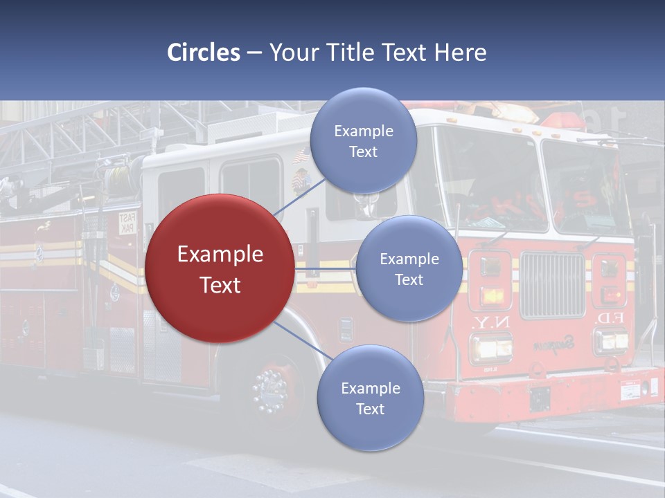 A Fire Truck Is Parked On The Side Of The Road PowerPoint Template