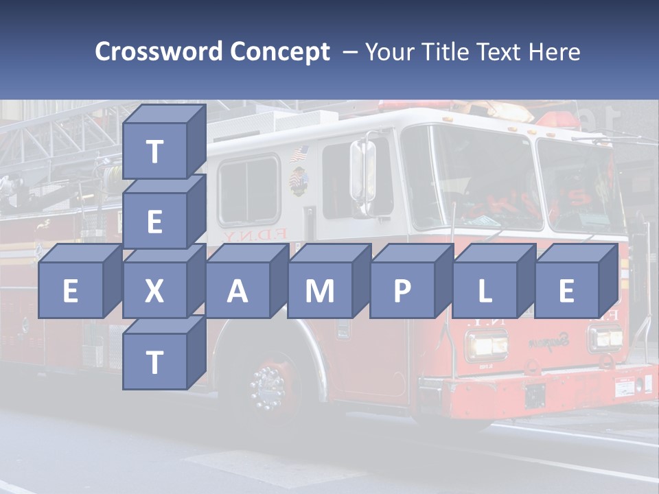 A Fire Truck Is Parked On The Side Of The Road PowerPoint Template