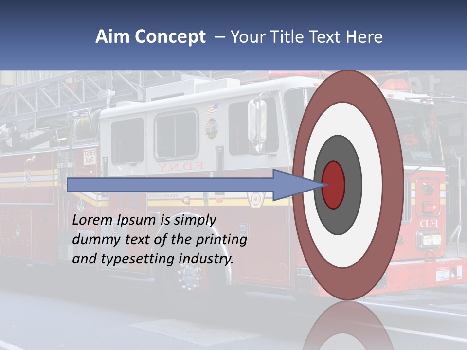 A Fire Truck Is Parked On The Side Of The Road PowerPoint Template