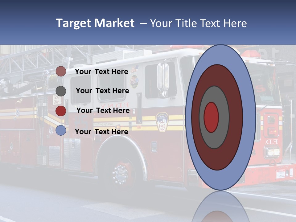 A Fire Truck Is Parked On The Side Of The Road PowerPoint Template