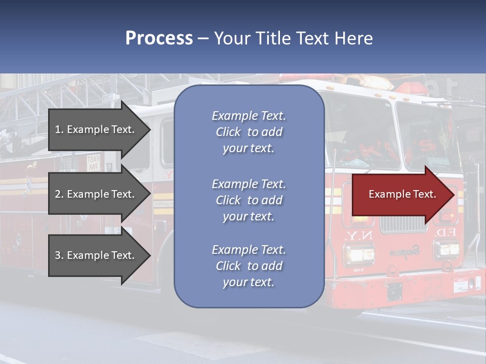 A Fire Truck Is Parked On The Side Of The Road PowerPoint Template