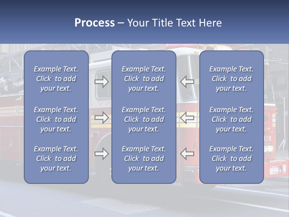 A Fire Truck Is Parked On The Side Of The Road PowerPoint Template