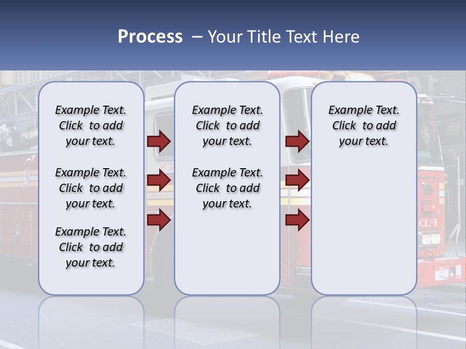A Fire Truck Is Parked On The Side Of The Road PowerPoint Template