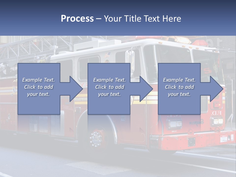 A Fire Truck Is Parked On The Side Of The Road PowerPoint Template