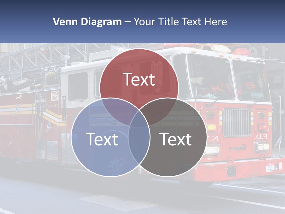 A Fire Truck Is Parked On The Side Of The Road PowerPoint Template