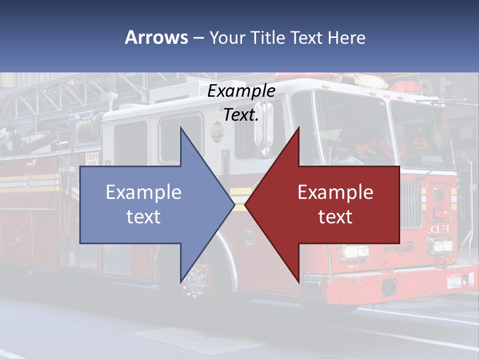 A Fire Truck Is Parked On The Side Of The Road PowerPoint Template