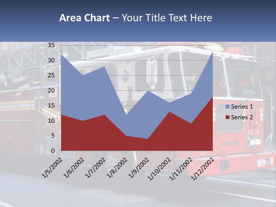 A Fire Truck Is Parked On The Side Of The Road PowerPoint Template