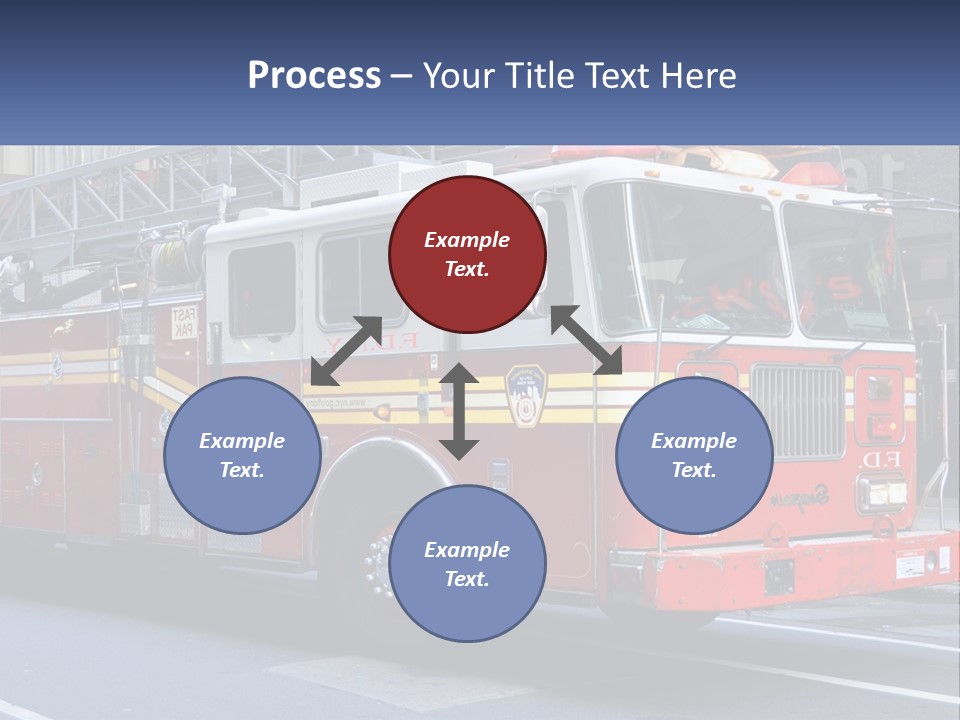 A Fire Truck Is Parked On The Side Of The Road PowerPoint Template