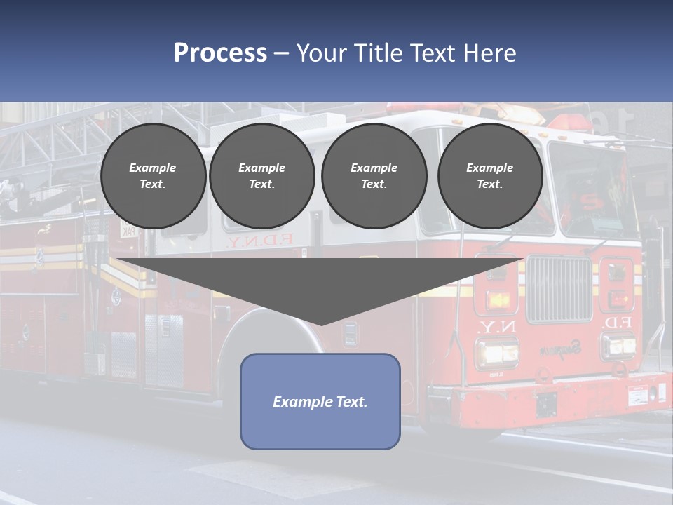 A Fire Truck Is Parked On The Side Of The Road PowerPoint Template