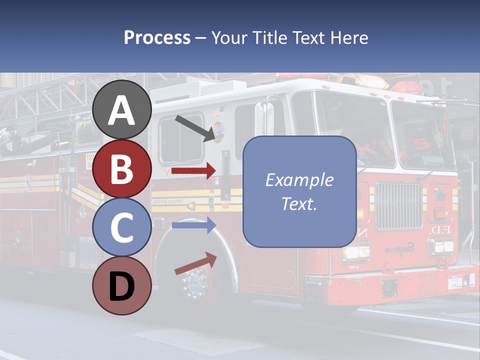 A Fire Truck Is Parked On The Side Of The Road PowerPoint Template