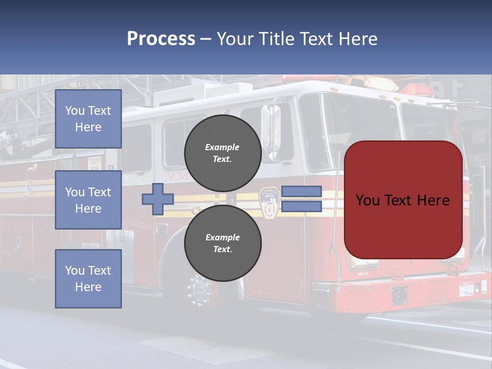 A Fire Truck Is Parked On The Side Of The Road PowerPoint Template