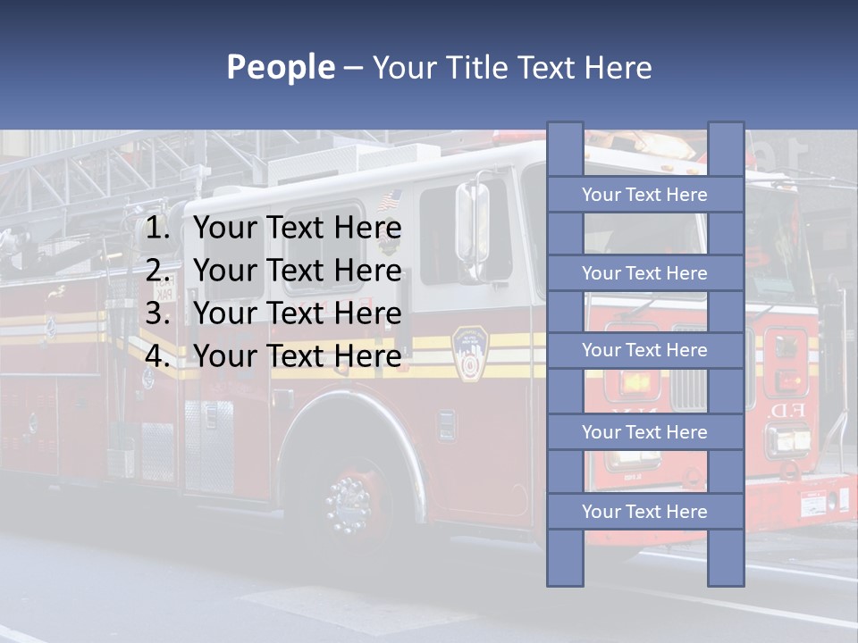 A Fire Truck Is Parked On The Side Of The Road PowerPoint Template