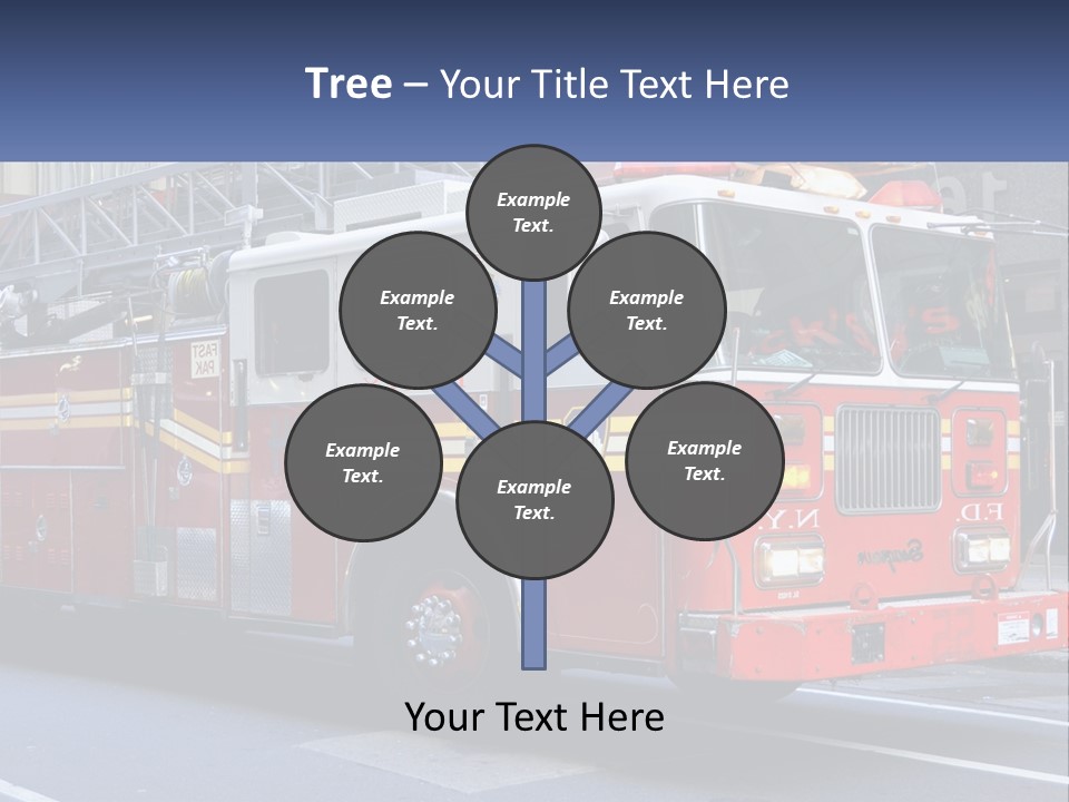A Fire Truck Is Parked On The Side Of The Road PowerPoint Template